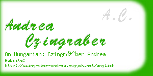 andrea czingraber business card